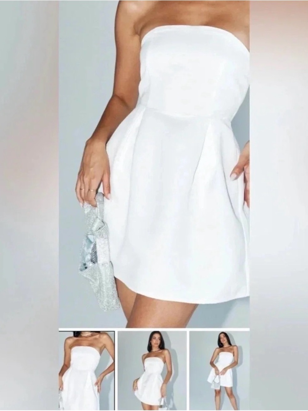 Princess Polly white strapless corset mini dress. Size 6.  NWOT nor label.
